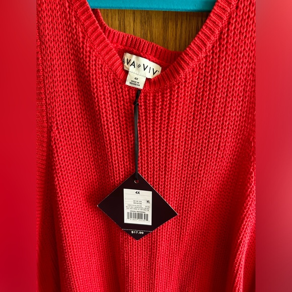 Ava & Viv sleeveless sweater SIZE 4X NWT - Picture 3 of 4
